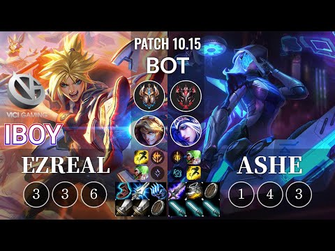 VG iBoy Ezreal vs Ashe Bot - KR Patch 10.15