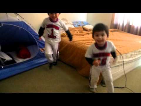 brothers going crazy over JUSTIN BIEBER's song BABY... lol