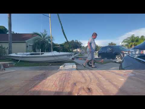 Taking My Wayfarer On and Off its Trailer.