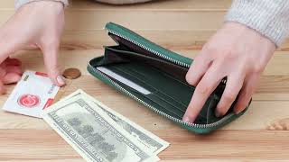 Женский клатч-кошелек ST Leather 18936 зеленый