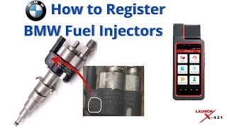 How to register BMW fuel injector via scan tool Launch Diag X-431📱