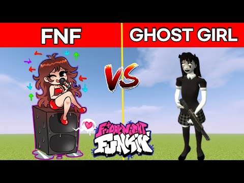 FNF GirlFriend vs Slendytubbies Ghost Girl | FNF Characters collection in Minecraft Part 12