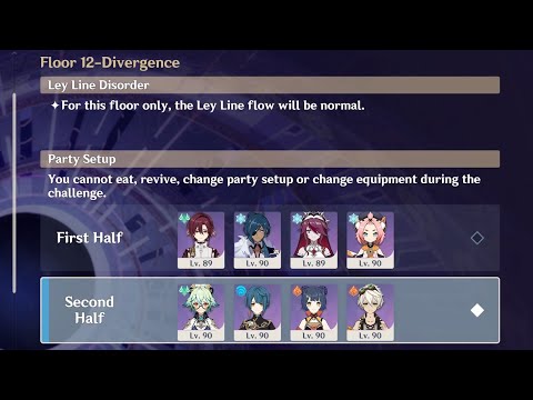 Genshin Impact - 4.1 Spiral Abyss Floor 12-1 4 Star Chars only