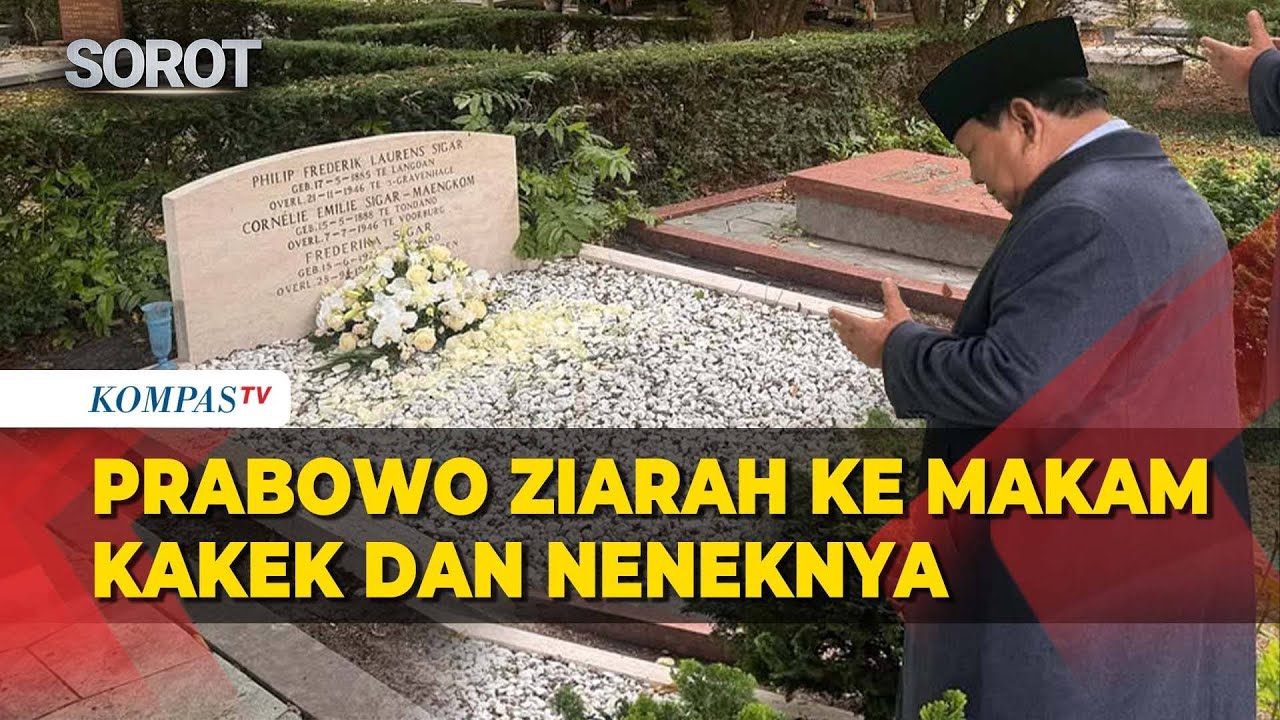 Di Sela Kunker ke Belanda, Prabowo Ziarah ke Makam Kakek dan Neneknya