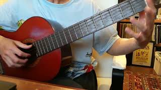 Genesis Songs Tutorial on Classical Guitar - Supper's Ready Part I: Lover's Leap (Tuned Down)