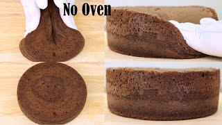 오븐 없음 초콜릿 스폰지 케이크 레시피 | 촉촉하고 푹신한 초콜릿 스폰지 케이크 만드는 법