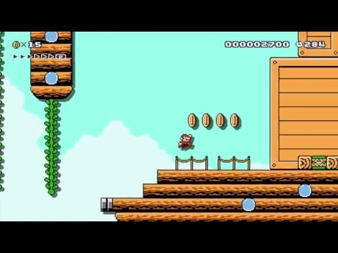 Super Mario Maker Levels: "Airship Obstacle Course"