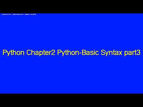 , title : 'Python Chapter2 Python Basic Syntax part3'