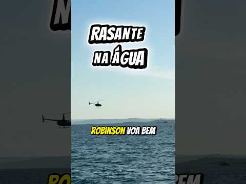 Robinson R44 em rasante no lago azul de Goiás #helicopter #voandobaixo