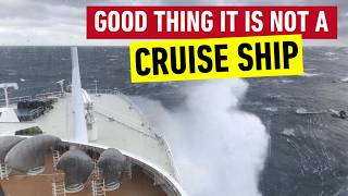 Watch the world's ONLY OCEAN LINER absolutely SMASH through storms
