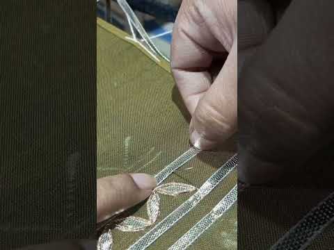 embroidery hand ✋ work easy 🪡🪡🪡 zardozi gota Patti