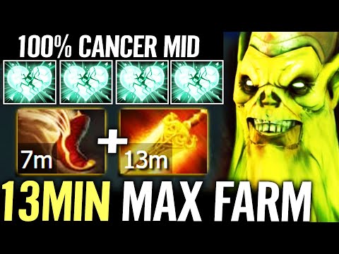 🔥 13MIN Radiance + BoT WTF Necrophos GODLIKE MID — Cancer DPS Fastest Farm Skill Dota 2 Pro