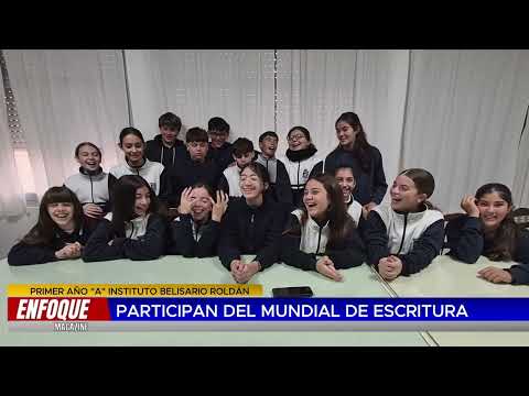 ALUMNOS Y DOCENTES DEL INSTITUTO BELISARIO ROLDÁN DE CANALS - MANOS QUE TEJEN Y MUNDIAL DE ESCRITURA