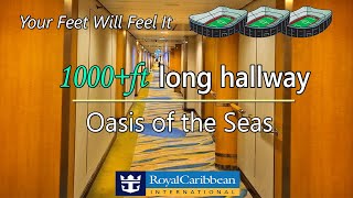 1000ft Long! Your Feet Will Feel It...  Oasis of the Seas Hallway Tour 🚢#cruisetravelvideos #cruise