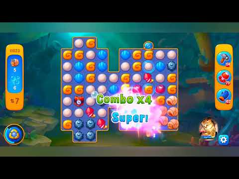 фишдом 2023  #  11023 уровень - прохождение без бустеров # Fishdom,   11023  level - no Boosters.