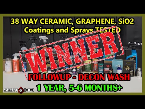 38 WAY CERAMIC COATINGS  Longevity Test - $9 to $1500 FOLLOWUP - DECON WASH UPDATE 19 - 1yr, 5mo