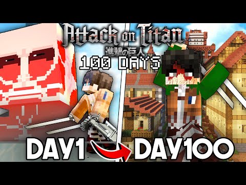 I Survived Minecraft Attack On Titan For 100 DAYS… This Is What Happened