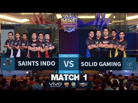 SAINTS INDO VS SOLID GAMING ALPHA Match 1 - Mobile Legends MSC Grand Finals