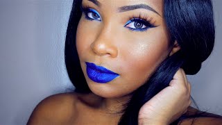 TUTORIAL: Blue Eyeliner & Lips