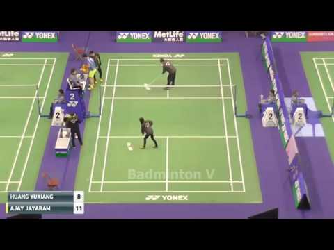 HUANG Yuxiang vs Ajay JAYARAM R badminton cup hongkong 2016