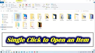How to Open Folder in Single Click Windows 10