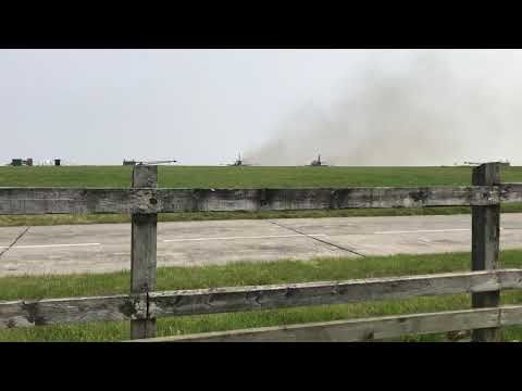 Two t-2 hawks takeoff from RAF valley in Anglesey