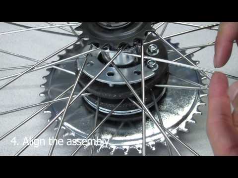 How to Install Motorized Bike Rear Sprocket Assembly on 26" Wheel
