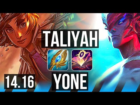 TALIYAH vs YONE (MID) | Rank 5 Taliyah, 70% winrate, 5/1/4, Rank 23 | BR Challenger | 14.16