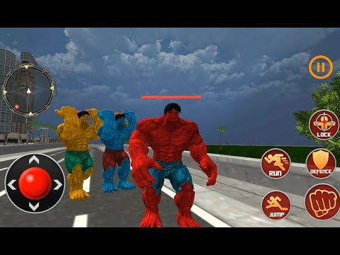 Monster Hero Robot Superhero Crime City Battle | Red Hulk Vs Monster Vs Robot - Android GamePlay