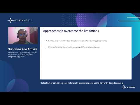 Detection of Sensitive Personal Data in Large Data Sets Using Ray with Deep Learning
