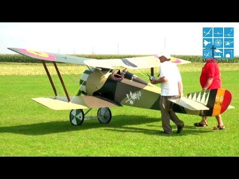XXXL Biplane HANRIOT HD.1 RC OLDTIMER FIGHTER AIRCRAFT IAN TURNEY-WHITE