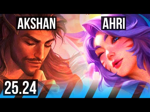AKSHAN vs AHRI (MID) | Good KDA: 18/1/3 | EUW Grandmaster | 25.24