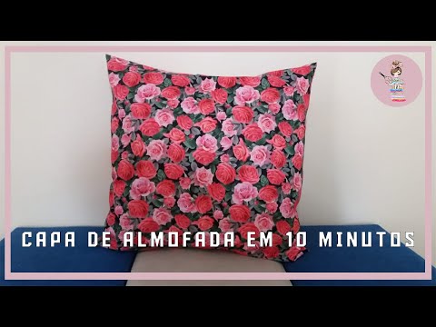 CAPA DE ALMOFADA EM APENAS 10 MINUTOS COM COSTURA FRANCESA.
