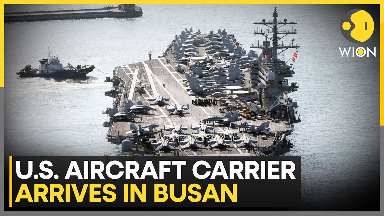 USS George Washington Docks at South Korean Naval Base | WION