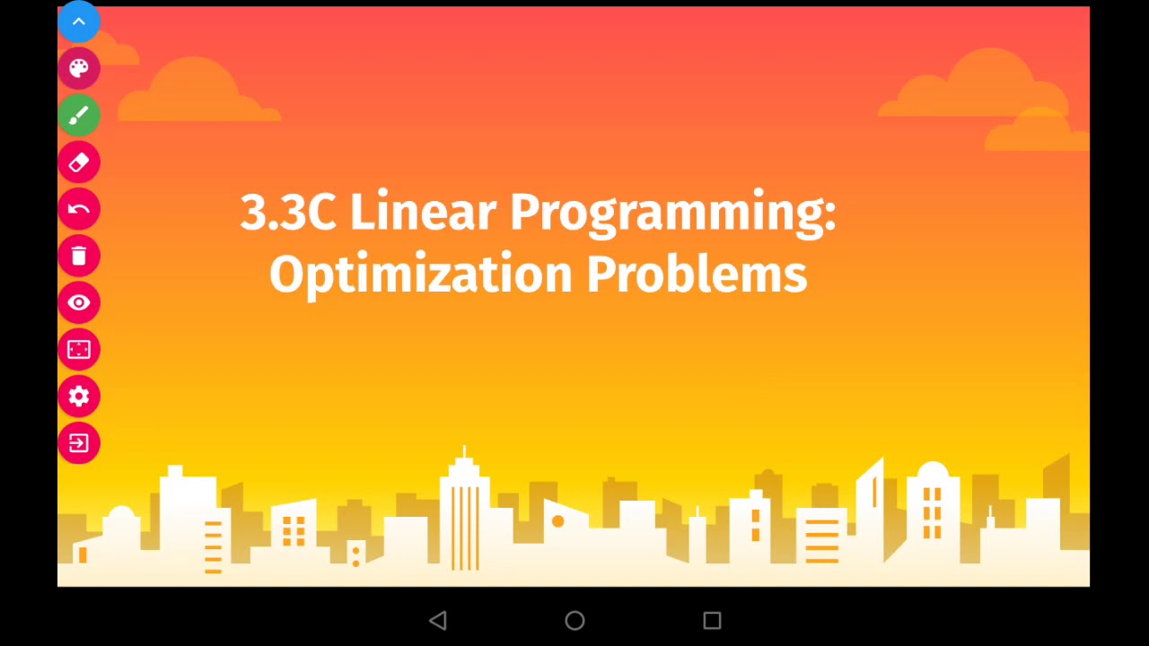 Finite Math 3.3C Linear Programming Word Problems