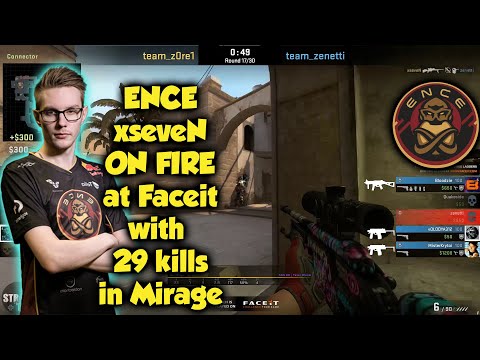 ENCE xseveN ON FIRE at Faceit with 29 kills in Mirage