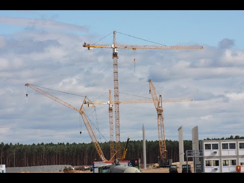 Tesla / Gigafactory4 /11.12.2021/ 4K/Kein Film und Flugwetter. Nur einige kurze Erinnerungen vom Bau
