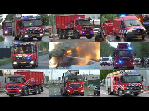 [GRIP 2 Peloton Inzet] Enorme Brand bij distributiecentrum Vice Versa aan de Kanaalstraat in Oss