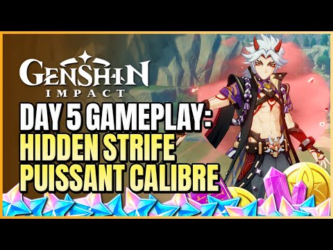Hidden Strife Day 5 Gameplay | Puissant Calibre Desperate & Dire Straits Perfect Score | Genshin 2.8