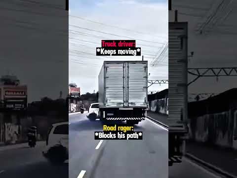 Road Rager Cuts Truck Driver Off