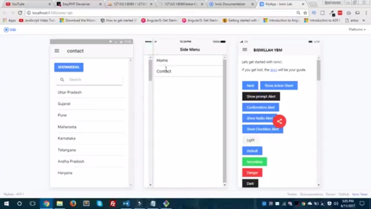 Create side menu : Ionic 2