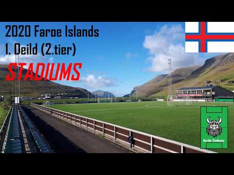2020 Faroe Islands 1. deild (2nd Division) stadiums of all clubs