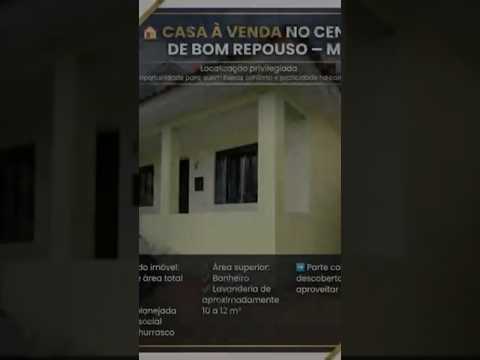 CASA À VENDA NO CENTRO DE BOM REPOUSO - MG (R$ 400 MIL).​ #BomRepouso, #ImoveisMG  #CasaNoCentro