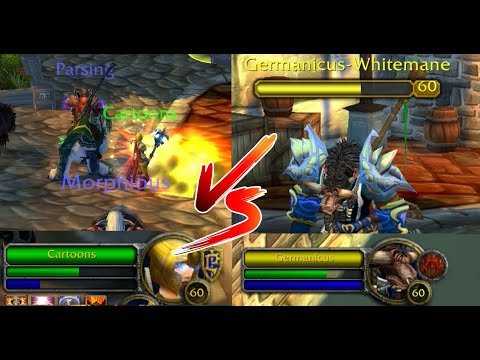 MAX SKILL PvP - Classic Era WoW - Germanicus VS Cartoons - World of Warcraft - w/ Commentary