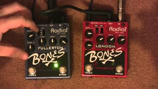 Video thumbnail for Radial Tonebone London Bones Vs Fullerton Bones Distortion Pedal Shootout - Gibson Les Paul by Simon Smith