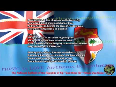 Fiji National Anthem “God Bless Fiji” with vocal and lyrics English