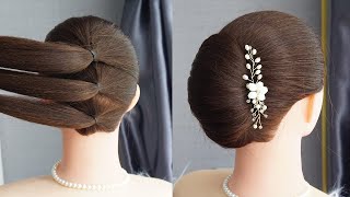 Big French Bun Hairstyle With New Trick - Simple F