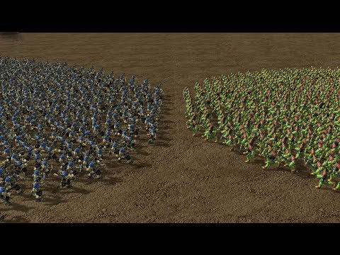 1500 PEASANTS vs 1000 PEONS - WarCraft 3 MOD