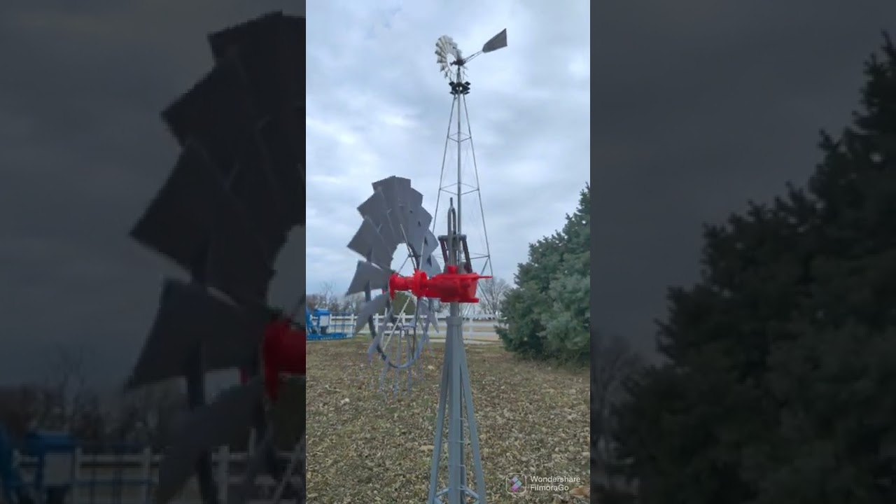 Aermotor model spinning in the wind