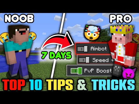 TOP 10 (SECRET) PVP TIPS & TRICKS TO BECOME A PRO IN MINECRAFT PE 😈.
